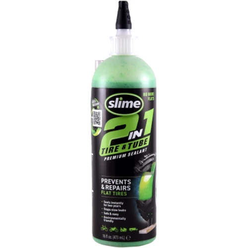 Смазка и химия для велосипеда Герметик для бескамерок Slime 2-in-1 Premium 473 мл (10193)