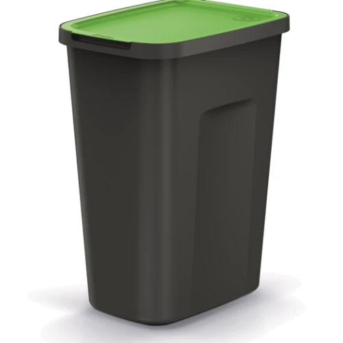 Баки для сортування сміття Prosperplast Keden Compacta Q Plus, комплект 3х35л чорний, кришка синя/зелена/жовта (5905197562223)