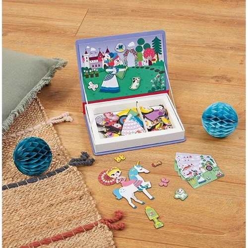 Магнитная книга Janod Принцессы 55 элемента (J02725)