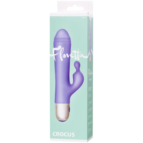 Вибратор с клиторальным стимулятором Flovetta Crocus