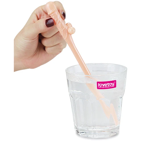 Трубочки для напоїв LoveToy Jokes&Parties Original Willy Straws Flesh, 9 шт.