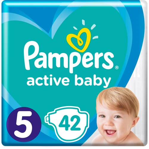 Подгузники Pampers Active Baby Junior Размер 5 (11-16 кг) 42 шт (8001090950178): Пол ребенка Унисекс