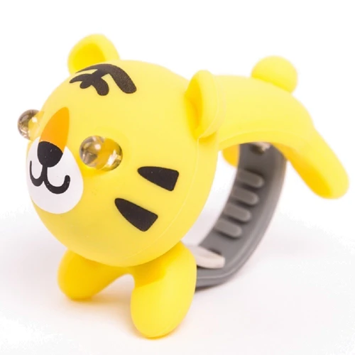 Фонарик-мигалка Zoonimal Тигр LED для детского велосипеда белый (Z216_6DF-TI 8)