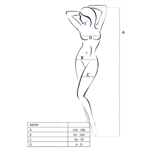 Бодистокинг с крыльями Passion BS098 One Size white