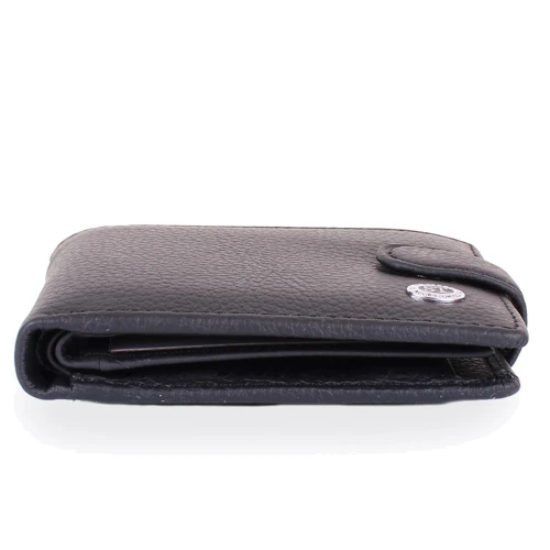 Чоловіче портмоне ST Leather Accessories чорне (NST114-black): Формат гаманця вертикальний