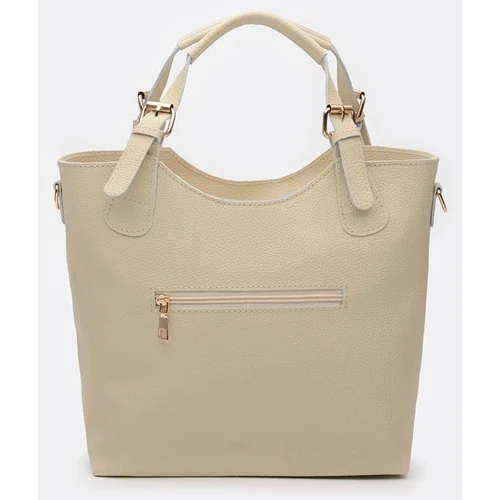 Жіноча сумка шоппер Ricco Grande бежева (1l848-beige): Фактура матова, Зерниста