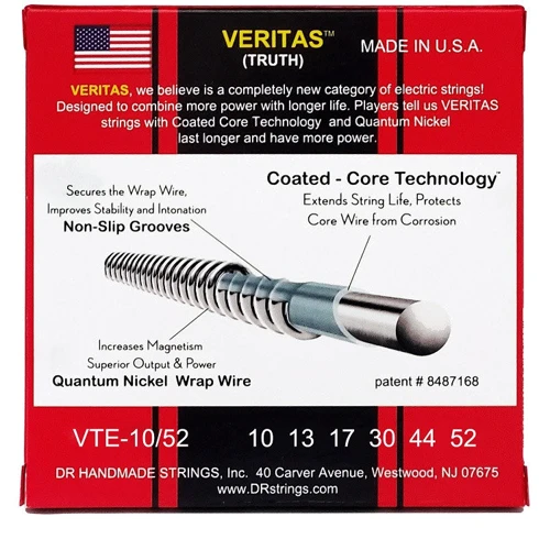 Струна для гитар Cтруны для электрогитары DR VTE-10/52: Тип Комплект струн