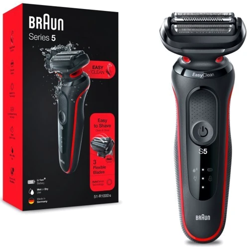 Електробритва Braun Series 5 51-R1000s BLACK/RED: Можливість вологого гоління есть