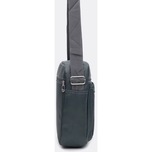 Mужская сумка через плечо Monsen серая (C1HSSA4002gr-gray): Фактура Тканая