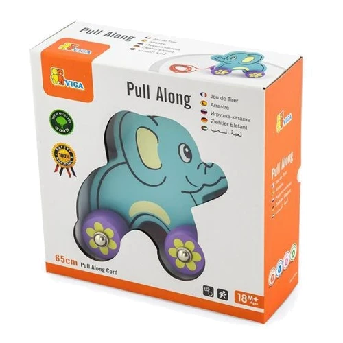 Деревянная каталка Viga Toys Слоник (50091)