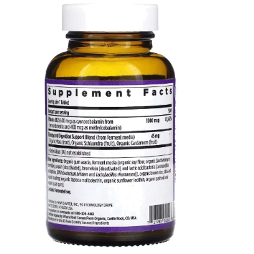 New Chapter Fermented Vitamin B12 Вітамін B12 Ферментований 1 мг 30 таблеток: Тип Витамин B