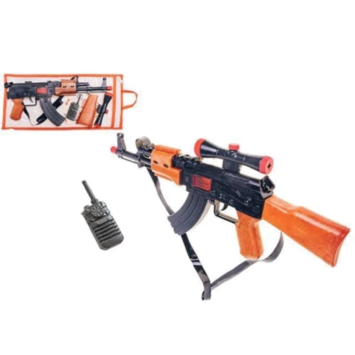Автомат трещотка с игрушечной рацией Golden Gun 810GG