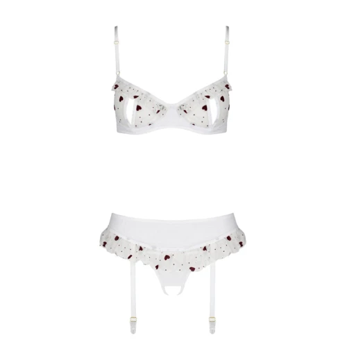 Эротический комплект Passion LOVELIA SET white XXL/XXXL