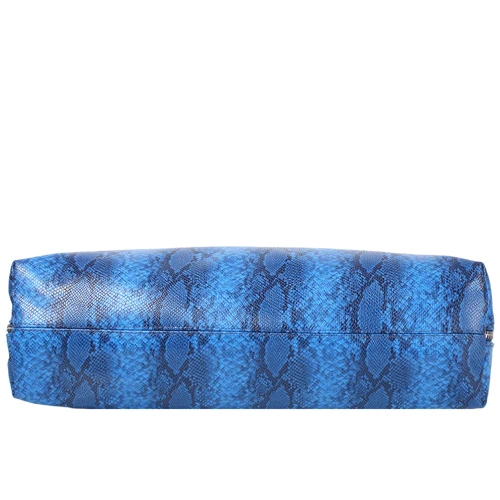 Женская сумка тоут Laskara синяя (LK-20289-blue-snake): Фактура Гладкая, Матовая, Под змею