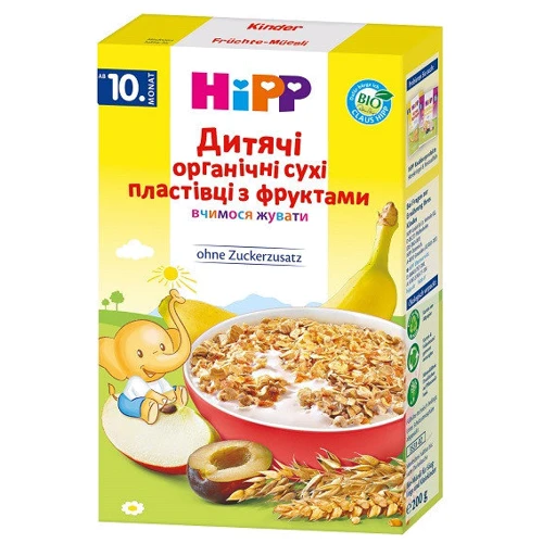 Хлопья HiPP с фруктами 200гр. (4062300294523)