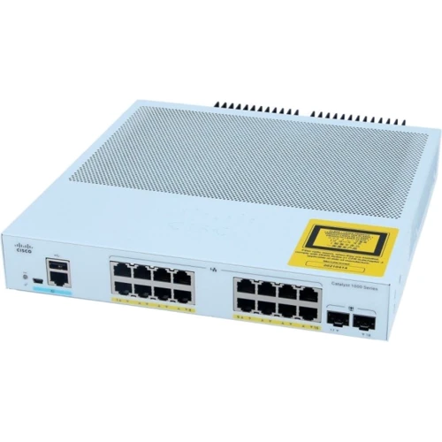 Сетевой коммутатор Cisco C1000-16P-2G-L: Порты только Gigabit Ethernet (10/100/1000)