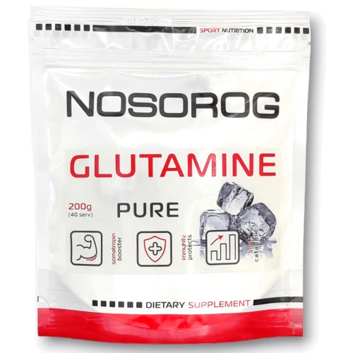 Аминокислота для спорта Nosorog Nutrition Glutamine 200 g / 40 servings / Pure