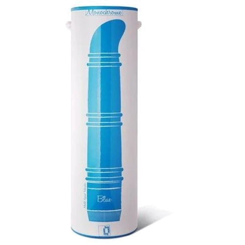 Силиконовый вибратор FanZone Monochrome Blue, 19x4,3 см