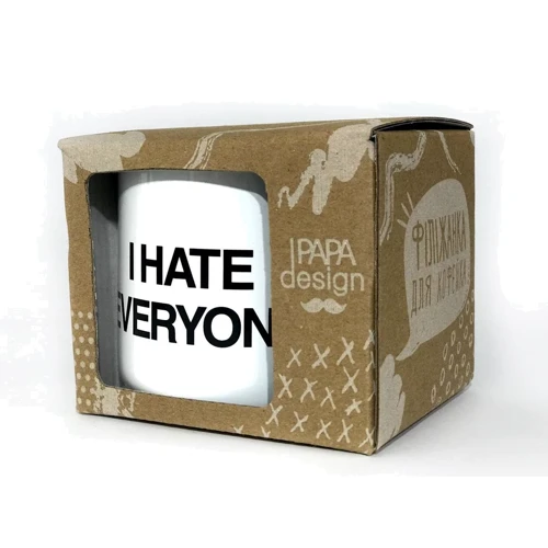Чашка PAPAdesign I hate everyone біла: Виробник PAPAdesign