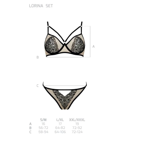 Комплект Passion LORINA SET beige XXL/XXXL