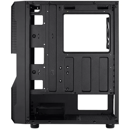 Корпус Aerocool Menace Saturn RGB-G-BK-v1 Black Mid Tower RGB: Материал передней панели пластик и сталь