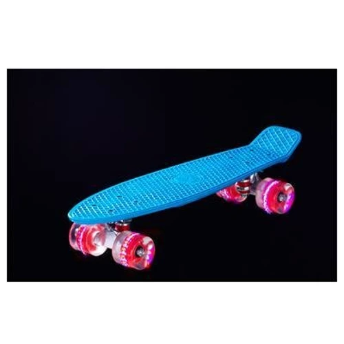 Скейтборд AWAII SK8 Vintage 22.5 "з світяться колесами, синій, до 100кг