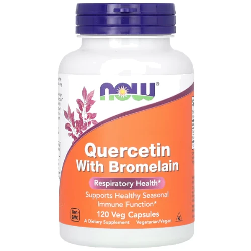 Now Foods Quercetin with Bromelain Кверцетин и бромелаин 120 веганских капсул