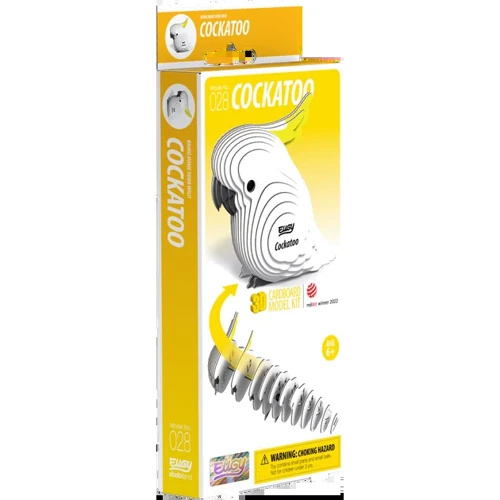 Сборная 3D модель Eugy Зоопарк: Попугай Какаду (XEG-028)