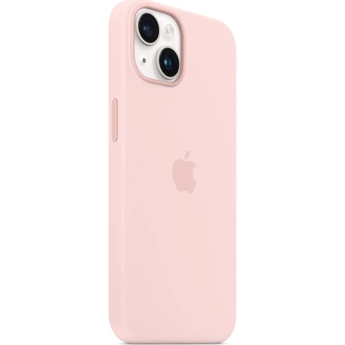 Чехол для iPhone Apple iPhone 14 Silicone Case with MagSafe - Chalk Pink (MPRX3ZE/A): Материалы Силикон