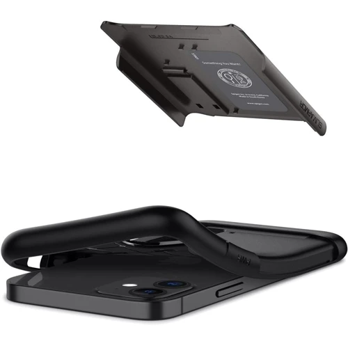 Чехол для iPhone Spigen Slim Armor Gunmetal (ACS01546) for iPhone 12 mini: Материалы поликарбонат и полиуретан