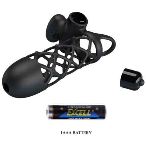 Насадка на член LYBAILE Pretty Love Vibro Penis Sleeve Black I