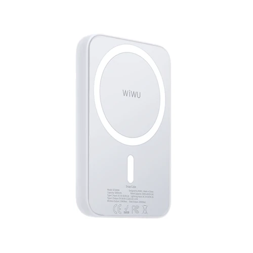Внешний аккумулятор WIWU Power Bank 5000mAh MagSafe White: Количество USB нет