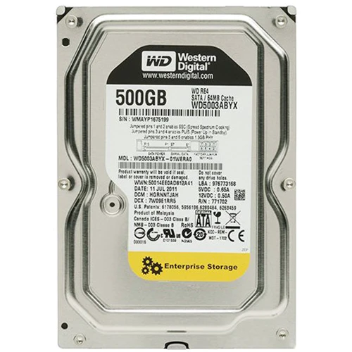 Внутренний жесткий диск WD Western Digital 500Gb (WD5003ABYX-FR)
