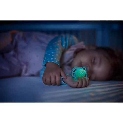 Пустышка для мальчика Philips AVENT Ultra Air Ночная 6-18 месяцев 2 шт (SCF376/21): Вид пустышки ночная