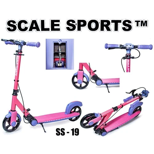 Самокат двухколесный Scale Sports SS-19 Розовый Ручной тормоз (612028921): Тип колес литые