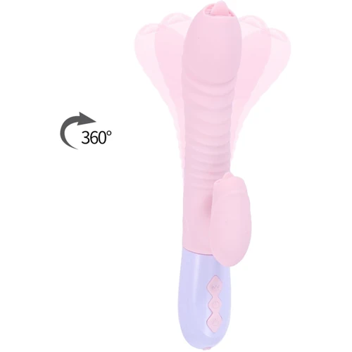 Вибратор BOSS FoxShow Silicone Heating and Thrusting Vibrator Pink