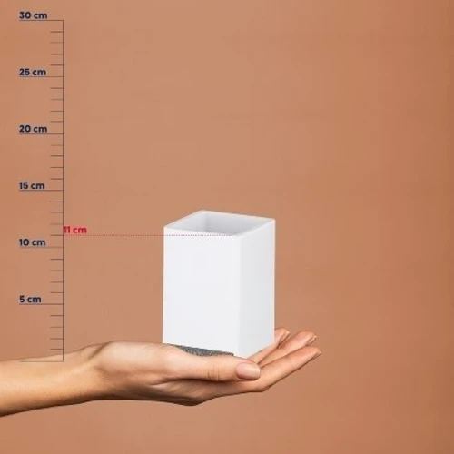 Склянка для зубних щіток KELA Cube біла 7х7х11 см (23692)