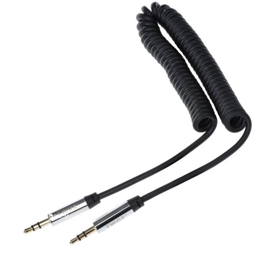 2E аудіо (jack 3.5мм-M / jack 3.5мм-M), Coiled 1.8м, Black 2E-W3539bl