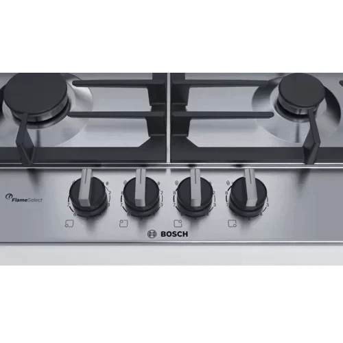 Варочная поверхность газовая Bosch PCH6A5B90 : Рабочая поверхность нержавеющая сталь