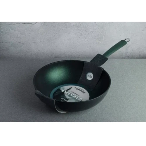 Сковорода Pepper EMERALD WOK 28x8.0 cм TITANIUM PRO (PR-2108-28): Диаметр, см 28