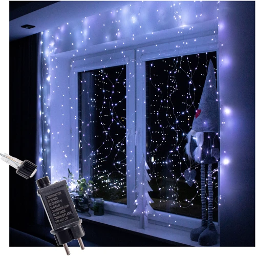 Гирлянда водопад (штора) Springos 2 x 2 м 400 LED CL0098 Cold White фото 6