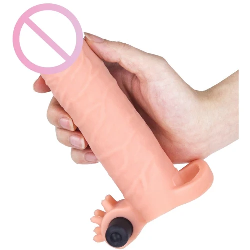 Насадка на член LoveToy Pleasure X-Tender Vibrating Series Flesh Add 2"