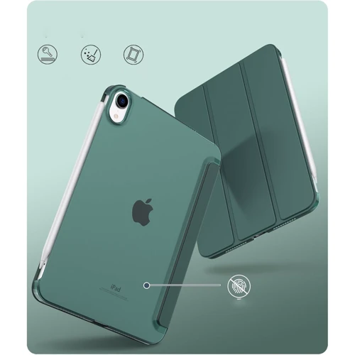Аксессуар для iPad BeCover Case Book Tri Fold Hard Dark Green for iPad Mini 7 2024 (712451): Тип аксессуара чехол