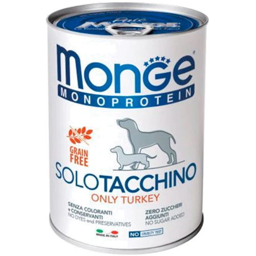 Паштет для собак Monge Dog Solo100% индейка 400 г (70014229)