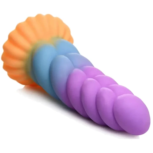Фантазійний фалоімітатор у формі рогу Однорога Creature Cocks Mystique Silicone Unicorn Dildo