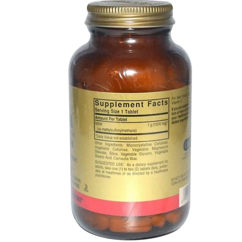 Solgar MSM 1000 mg 60 Tablets: Тип MSM