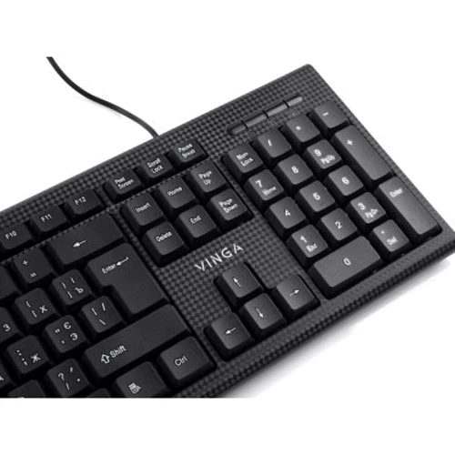 Комплект дротовий Vinga KBS170 Black: Тип клавіш мембранный