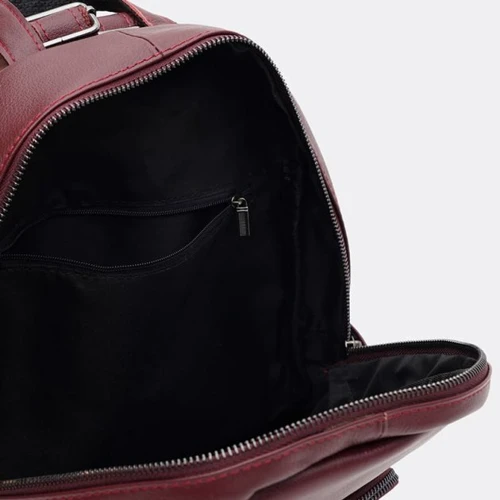 Женский рюкзак Borsa Leather бордовый (k110086w-bordo): Фактура Зернистая, Матовая