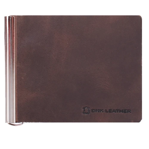 Мужской зажим для денег DNK Leather коричневый (DNK-Spring-clamp-plus-F): Пол Мужской