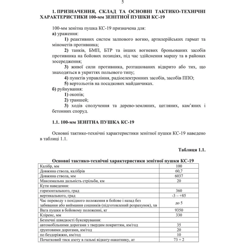 100-мм зенітна гармата КС-19. Методичний посібник: Обкладинка Мягкая
